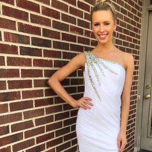 White crystal cocktail dress